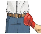 To Hit Below the Belt Idioms Belt Boxing Punch Topics KS2 Illustration